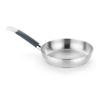 BRA Master | Poêle 24 cm, acier inoxydable, sans revêtement antiadhésif | sans PFOA, Full Induction, compatible avec tous types de feux, poignée en acier inoxydable recouverte de silicone