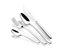 BRA Napoli | Ménagère 24 pièces, inox 18/10, finition polie brillante, passe au lave-vaisselle, épaisseur 4 mm, avec couteau à steak