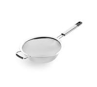 BRA Passoire de 22 cm, avec poignée renforcée, en acier inoxydable 18/10, système empilable, rangement facile, trou dans la poignée