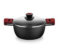 BRA Premiere | Faitout Haut 28 cm, Fonte d'Aluminium | 3 Couches, Revêtement Antiadhésif Renforcé, 2 Poignées Amovibles en Silicone, Convient à Tous les Types de Plaques de Cuisson