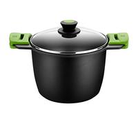 BRA Prior | Faitout Haut 20 cm, Fonte D'Aluminium | Antiadhésif Innovations sans PFOA, Anses en Silicone Démontables, Tous Feux Dont Induction, Couvercle en Verre