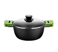 Bra Faitout Prior A400332 – 8,3 L, 32 cm, aluminium antiadhésif, noir, couvercle en verre