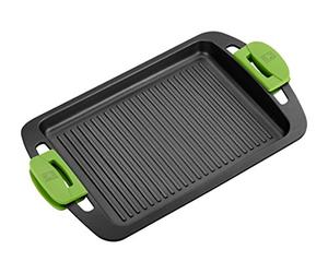 BRA Prior | Plancha Gril 40 cm, Fonte d’Aluminium | Revêtement Antiadhésif Innovations sans PFOA, Compatible Tous Feux Dont Induction