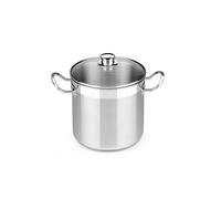 BRA Profesional | Marmite avec couvercle en verre de 32 cm, en inox 18/10, sans antiadhésif, pleine induction compatible tous feux