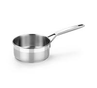 BRA Signature | Casserole 18 cm (1,75 L), inox 18/10, sans antiadhésif, résistante à l'usure, triple fond pleine induction adaptée à tous feux dont induction