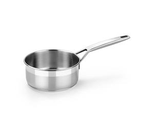BRA Signature | Casserole 18 cm (1,75 L), inox 18/10, sans antiadhésif, résistante à l'usure, triple fond pleine induction adaptée à tous feux dont induction