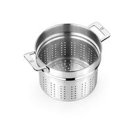 BRA Signature | Égouttoir à pâtes diamètre 24 cm, inox 18/10, résistant à l'usure, finition brillante, poignées ergonomiques