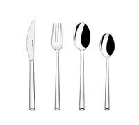 BRA Verona Lot de 24 couverts en acier inoxydable 18/10 | Avec couteau à steak, finition polie brillante