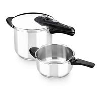 BRA Vitesse | Set 2 Autocuiseurs Cocottes Minute à Baïonette, 4 L et 7 L, Acier Inox 18/10, Tous Feux Dont Induction