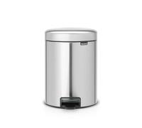 Brabantia Poubelle à pédale NewIcon 5 l acier mat anti-traces 112102