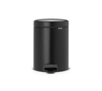 Brabantia 112928 New Icon Poubelle à Pédale Acier Inoxydable Noir 20,6 x 26,6 x 29,2 cm 5 L