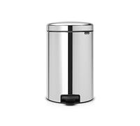 Brabantia 113987 New Icon Poubelle à Pédale Acier Inoxydable Argent 29 x 33,5 x 46 cm 20 L