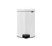 Brabantia 114243 New Icon Poubelle à Pédale Acier Inoxydable Blanc 29 x 33,5 x 46 cm 20 L