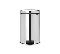 Brabantia 114267 New Icon Poubelle à Pédale Acier Inoxydable Argent 29 x 33,5 x 46 cm 20 L