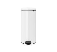 Brabantia 114748 New Icon Poubelle à Pédale Acier Inoxydable Blanc 30 x 34 x 67,5 cm 30 L