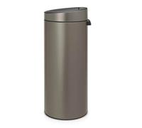Brabantia 115363 Poubelle Touch Bin unie 30 litres Acier Inoxydable Platinium 32 x 29.5 x 72 cm