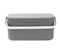 Brabantia 117541 Bac à déchets Portable, Plastique, Gris Foncé, 12.7 x 22.1 x 10.7 cm
