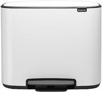 Brabantia Poubelle à pédale Bo 3 x 11 l Blanc