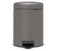 Brabantia 126284 poubelle 5 L ronde en plastique gris