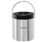 BRABANTIA 160301 BOÎTE À BISCUITS BRILLIANT INOX / COUVERCLE MATT NOIR Noir G