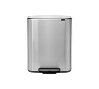 Brabantia - 211324 - Poubelle à pédale Bo, avec 1 seau intérieur, 60L - Acier antitraces de doigts