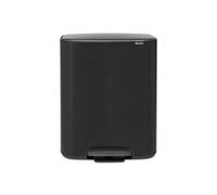 Brabantia Poubelle à pédale Bo 60 L avec 1 seau intérieur Noir