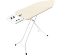 Brabantia 238840, planche à repasser de taille standard, coton, compatible avec les centrales vapeur, beige, noir, blanc, unie, sans motif