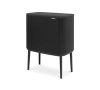 Brabantia Poubelle Touch 316203 – Tri 11+23 L – Acier inoxydable Noir mat