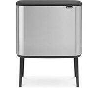 Brabantia - 316227 - poubelle bo touch bin, 11 + 23 litres, acier mat antitraces de doigts G