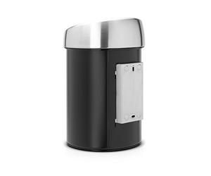 Brabantia 364440 Touch Poubelle Acier Inoxydable/Plastique Argent/Noir 40,1 x 22 x 26,9 cm 3 L
