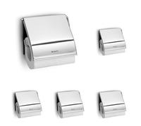 Brabantia 385322 Porte-Rouleau pour Papier WC Matt Steel, 20 x 8 x 6 cm (Lot de 5)