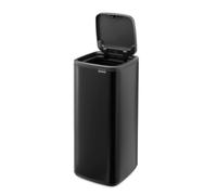 Brabantia Poubelle Bo Touch Bin 30 L, ouverture soft-touch, seau amovible, noir mat