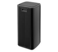 Brabantia Bo Touch Bin, 10 L, rectangulaire, acier, noir, plastique, pédale