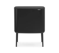 Brabantia Poubelle Touch 316203 – Tri 11+23 L – Acier inoxydable Noir mat