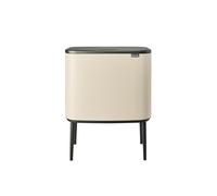 Brabantia Poubelle Bo Touch Bin 3 x 11 L Soft-Touch, seaux amovibles, Soft Beige