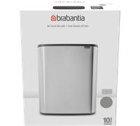 brabantia Bo Touch Bin 60 L avec 1 Seau Intérieur - Soft Grey
