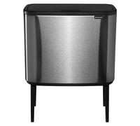 Brabantia Bo Touch Bin - Poubelle - couvercle à charnière - 33 L - tri sélectif - acier mat