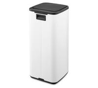 Brabantia Bo Touch Bin Poubelle de cuisine 30 L (blanc), poubelle peu encombrante avec système d'ouverture Soft-Touch, poubelle intérieure facile à nettoyer, poubelle pour déchets résiduels avec sacs 