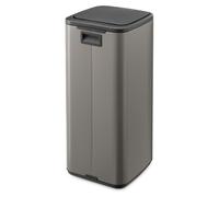 Brabantia Bo Touch Bin Poubelle de cuisine 30 L (platine), poubelle peu encombrante avec système d'ouverture soft-touch, seau intérieur facile à nettoyer, poubelle pour déchets résiduels avec sacs pou