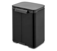Brabantia Bo Waste Bin - 4 l - Rechteckig - Stahl - Schwarz - Stahl - Manuell (22 24 81)