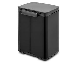 Brabantia Bo Waste Bin - 4 l - Rechteckig - Stahl - Schwarz - Stahl - Manuell (22 24 81)