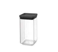 Brabantia - Bocal carré 1.6L, Couvercle Gris Foncé