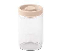 Brabantia Bocal de rangement sous vide en verre avec couvercle à pompe pour | Bocal sous vide en verre borosilicate de 1,2 l avec un couvercle à pompe intégré qui élimine l'air pour aider à préserver
