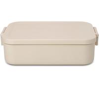 Brabantia Boîte à Repas Make & Take (Beige clair), 1.1L, Lunch box en plastique sans BPA pour repas nomades, Boite repas avec couvercle en plastique et fermeture à clips, 13,5 x 20,5 x 5,5cm