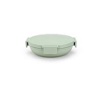 Brabantia - Boîte Ronde Make & Take 1L - Design Compact & Plat - Couvercle à Clips - Étanche - Fermeture Hermétique - Convient pour le Congélateur, le Lave-Vaisselle & le Micro-Ondes - Jade Green