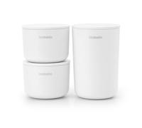 Brabantia Boîtes de rangement ReNew Lot de 3 Blanc
