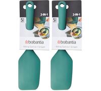 Brabantia (BRAA3) Spatule à pâtisserie plus grattoir en silicone - Fir Green (Lot de 2)
