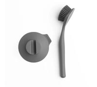 brabantia Brosse à Vaisselle avec Support Ventouse - Dark Grey