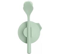 Brabantia - Brosse à Vaisselle Sinkside - avec Support à Ventouse - Accessoire d'Évier - Poignée Pratique - Drattoir Intégré - Montage Mural - Durable Brosse à Vaisselle - Jade Green - 11 x 5 x 24 cm