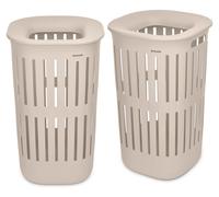 Brabantia Collect-It, 55 litres, forme ovale, plastique recy ouleur beige, couleur beige, fabriqué en Belgique